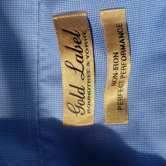 Roundtree & Yorke. Gold Label. Men's Blue; Button Down; Pocket Shirt. Sz 4XB - Picture 5 of 10